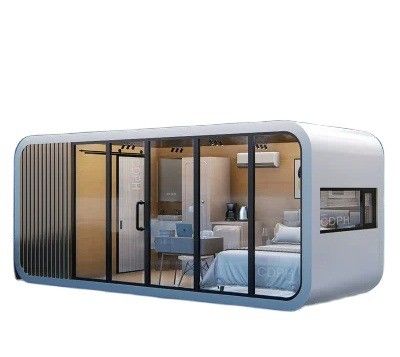 Diseño moderno personalizado Edificio de estructura de acero móvil Apple Cabin Casa portátil