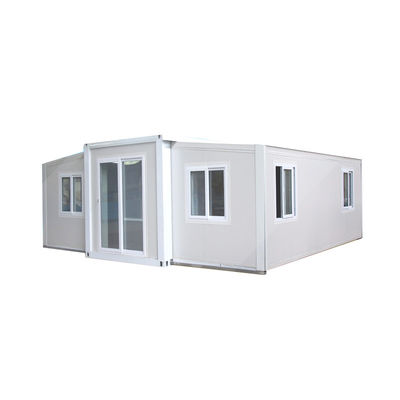 Casa de contenedores plegable expandible con ventana corredera de PVC y piso de tablero MGO de 18 mm