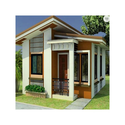 Casa de lujo prefabricada de acero ligero Villa en blanco / gris / negro
