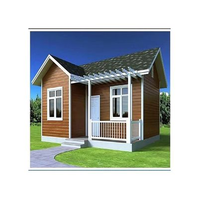 Casas pequeñas de madera razonables con paneles de acero reciente diseño