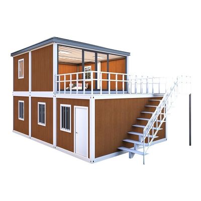 Puerta de acero 2 pisos prefabricados modular 3 4 dormitorios casa de contenedores