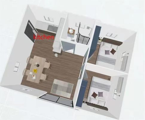 Construcciones de acero plegables de 20 pies viviendas prefabricadas modulares con marco de acero galvanizado