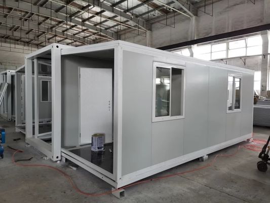 Hotel Container Home Casa expandible de 20 pies con estructura de marco de acero galvanizado Queda