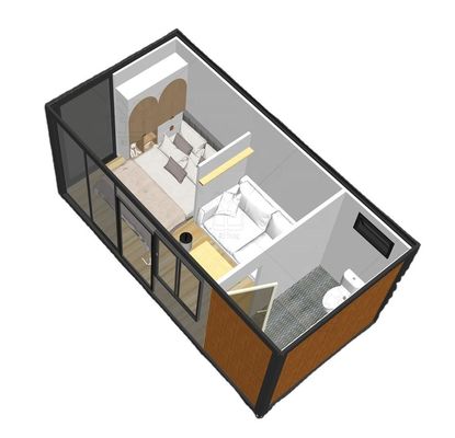 Casa prefabricada con panel de sandwich de acero