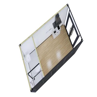 Casa de contenedores plegable de 20 pies con accesorios ligeros Panel de sándwich de acero duradero