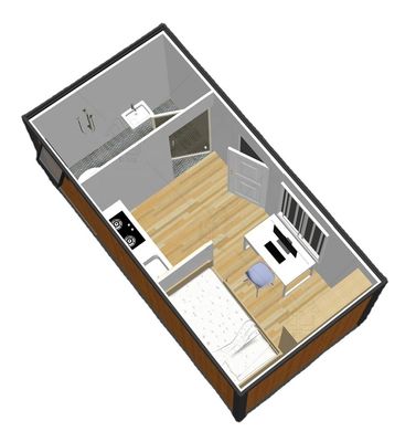Casa prefabricada con panel de sandwich de acero