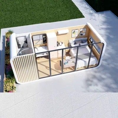 Casa de contenedores de vivienda móvil prefabricada Casa pequeña para dormir