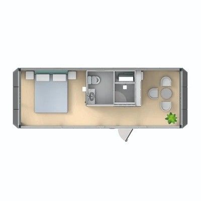 Casa de contenedores de vivienda móvil prefabricada Casa pequeña para dormir