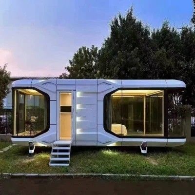 Casa Prefabricada Capsula Espacial Cama Cabina Hotel Baño de dormir Lujo al aire libre