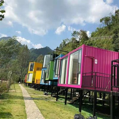 Casa de contenedores modular de acero ligero de 20 pies / 40 pies para edificios prefabricados