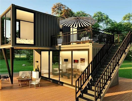 Casa de contenedores modular de acero ligero de 20 pies / 40 pies para edificios prefabricados