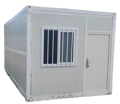 Casa de contenedores plegable de oficina prefabricada de 20 pies con ventana corredera de PVC