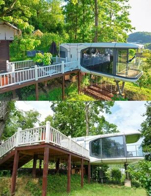 Casa de la cápsula espacial de acero Más recientes cápsulas de dormir modernas Hotel cápsula
