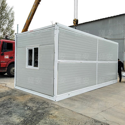 Fácil de instalar 20 pies de acero panel de sándwich portátil de contenedores plegables ya hechos