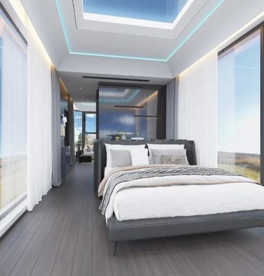 Casa de la cápsula espacial de acero Más recientes cápsulas de dormir modernas Hotel cápsula