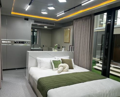 Casa de camping de estilo cápsula espacial moderna para alojamiento en hoteles