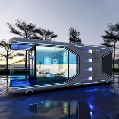 Casas de cápsula Modularas Casas móviles Casas de contenedores Casa móvil Prefabricado