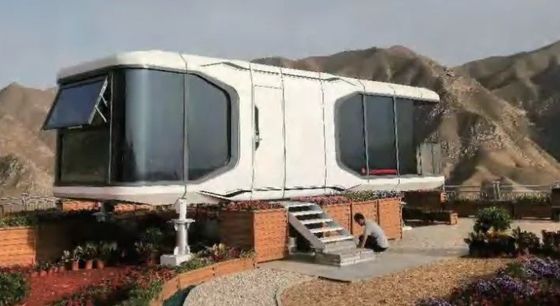 Luxury Prefabricated Modular Home Space Capsule para una casa de contenedores personalizada