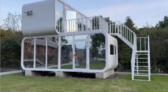 Luxury Prefabricated Modular Home Space Capsule para una casa de contenedores personalizada