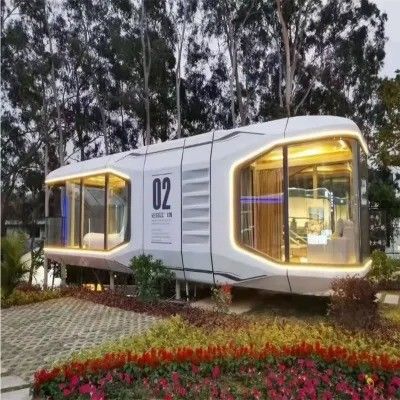 Casa prefabricada Casa de jardín Casa móvil Edificio de estructura de acero Casa de vacaciones