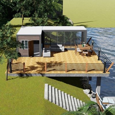 Cuadro de acero galvanizado portable plegable Casa de contenedores de envío para el hogar móvil