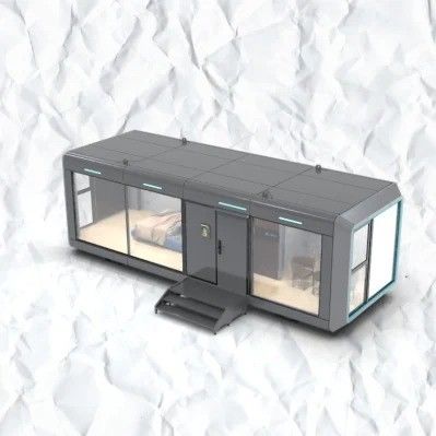 Moderno diseño elegante panel de sándwich cápsula prefabricada casa pequeña