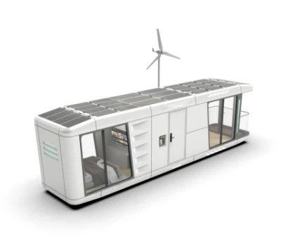 Puerta de acero Casa modular Casa de nave Casa de cápsula espacial Casas pequeñas
