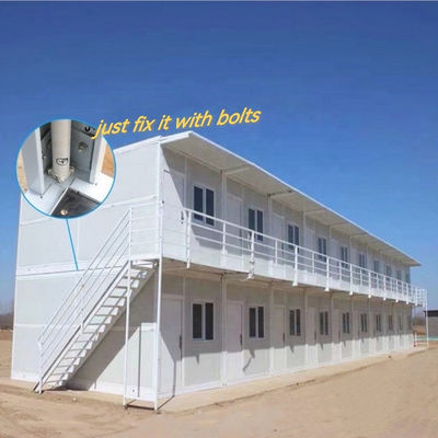 Casa de contenedores plegable de 20 pies fácil de ensamblar con baño y marco de acero galvanizado