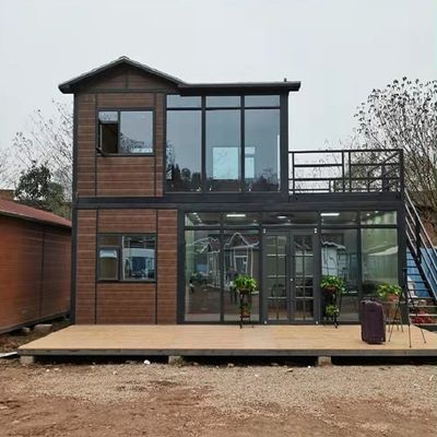 Contenedor con puerta de acero para vivienda portátil y expandible