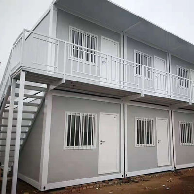 Casa de contenedores de paquete plano con piso de tablero MGO resistente a las condiciones climáticas