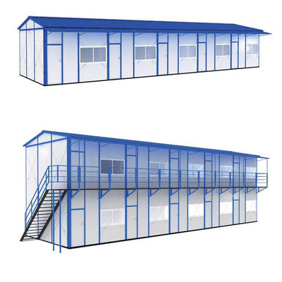 Casa prefabricada moderna de acero ligero tipo K con ventana corredera de PVC