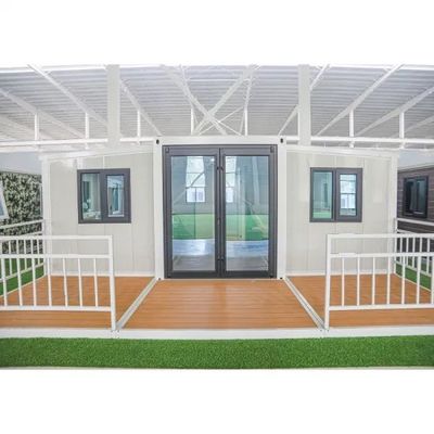 Panel de sándwich Casa de contenedores plegables para talleres de colores personalizados