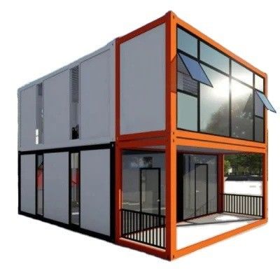 Casa de contenedores de color ampliable personalizada con marco y construcción de acero ligero