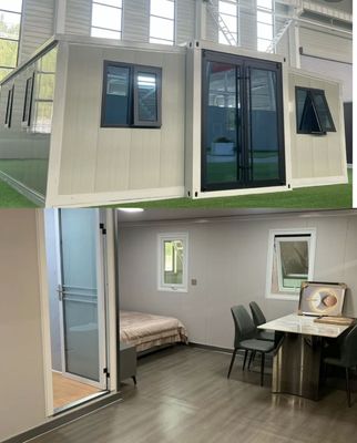 Casa familiar de lujo Contenedor prefabricado expandible Casa con diseño móvil y plegable