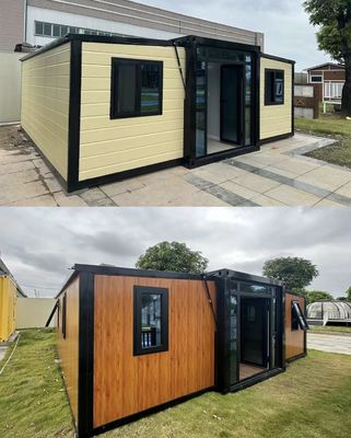 Casa familiar de lujo Contenedor prefabricado expandible Casa con diseño móvil y plegable