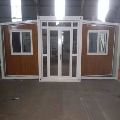 Sala plegable de doble ala Casa de contenedores prefabricada expandible