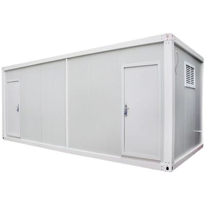 Contenedor de paquete plano Contenedor prefabricado para oficina con ventana corredera de PVC