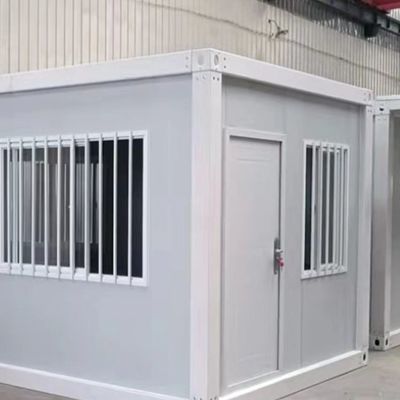 Contenedor de paquete plano Contenedor prefabricado para oficina con ventana corredera de PVC