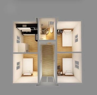 Casa prefabricada de acero ligero expandible Casa de contenedores para oficinas