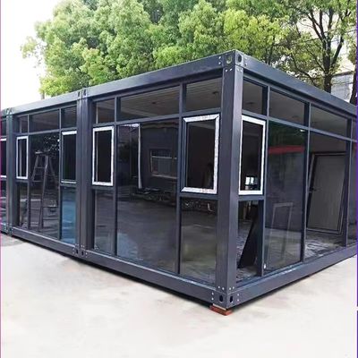 Casa de contenedores prefabricada de instalación rápida con accesorios de luz de ventana corredera de PVC