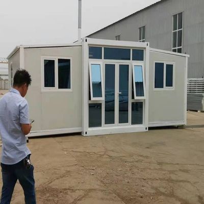Cuadro de acero ligero galvanizado 20 pies Casas modulares expandibles con ventana corredera de PVC