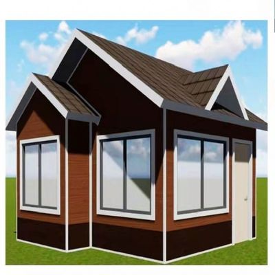 Panel de sándwich de casa pequeña prefabricado moderno con ventana corredera de PVC
