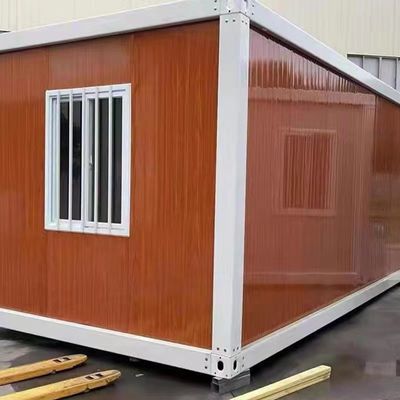 Casas prefabricadas de contenedores con ventana corredera de PVC con marco de acero galvanizado
