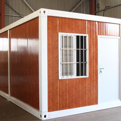 Casas prefabricadas de contenedores con ventana corredera de PVC con marco de acero galvanizado