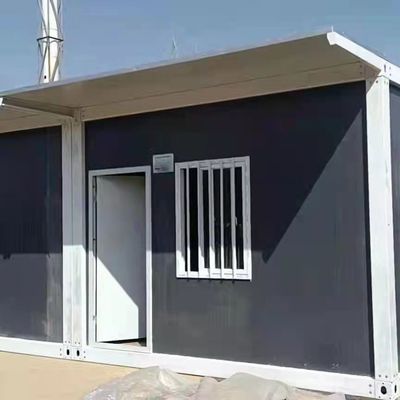 Casa de contenedores prefabricada con ventana corredera de PVC diseño sencillo