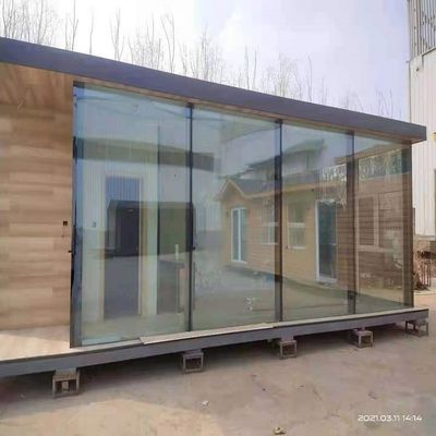 Casa pequeña prefabricada expandible Casa de jardín con ventana corredera de PVC expandible