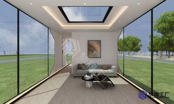 Casa cápsula espacial prefabricada al aire libre con ventaja de instalación rápida