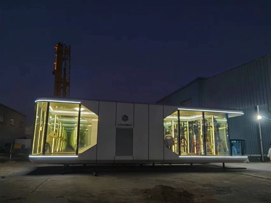 Casa cápsula espacial prefabricada al aire libre con ventaja de instalación rápida