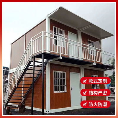 Puerta de acero 2 pisos prefabricados modular 3 4 dormitorios casa de contenedores