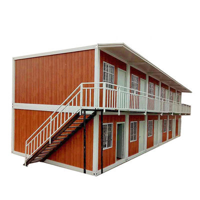 Puerta de acero 2 pisos prefabricados modular 3 4 dormitorios casa de contenedores